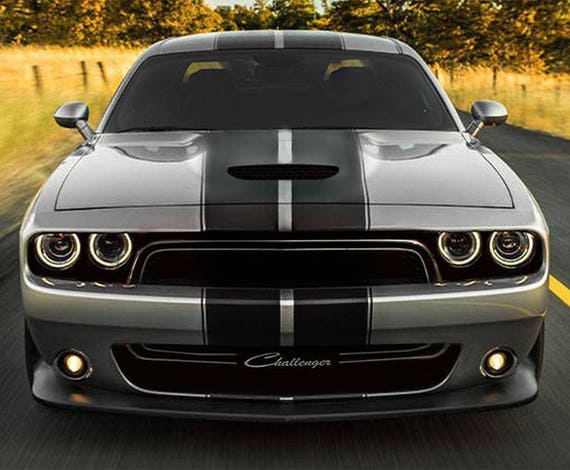Sticker Decal Vinyl Side Door Stripe Kit for Dodge Challenger RT Sport Grille