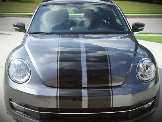 2X for VW Volkswagen Beetle 2011-2018 Checkered Door Side Stripes Graphics Decal