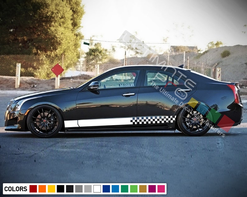 Sticker Decal Stripe spring for Cadillac ATR Racing Body low suspensions mp3 cup holder lip splitter