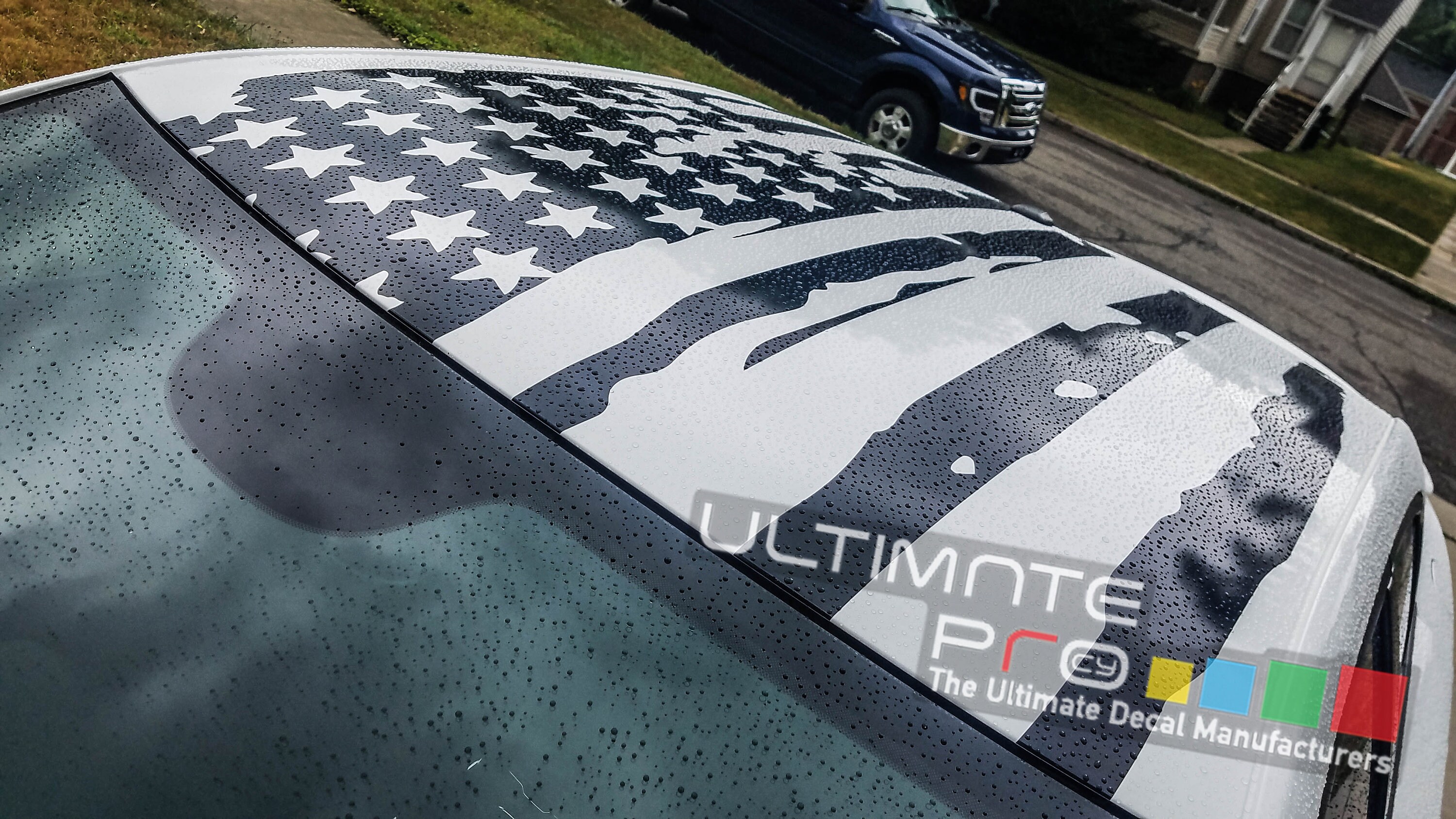 Full Stripe Kit Sticker Roof Destorded US Flag Decal Graphic Etsy