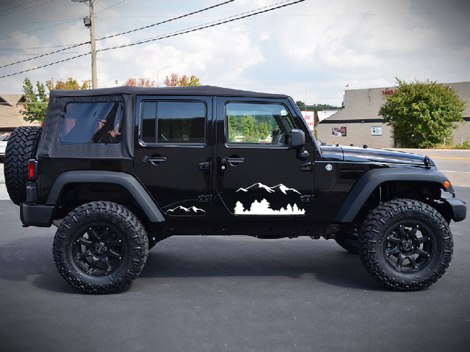 2x door Decal sticker For Jeep Wrangler JK Sahara Rubicon wrap Etsy