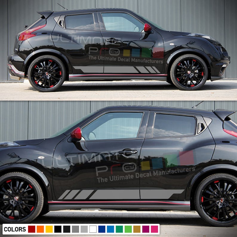 Decal Sticker Vinyl Side Sport Racing Stripes Compatible with Nissan Juke 2010-2017 SUV Eco Hybrid