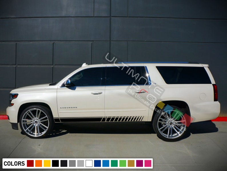 Sticker Decal Vinyl Stripes for Chevrolet Suburban Offroad Rocker 2017 2018 suv