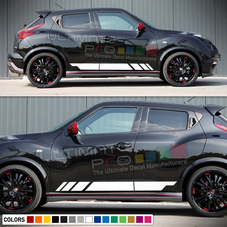 Decal Sticker Vinyl Side Sport Racing Stripes Compatible with Nissan Juke 2010-2017 SUV Eco Hybrid