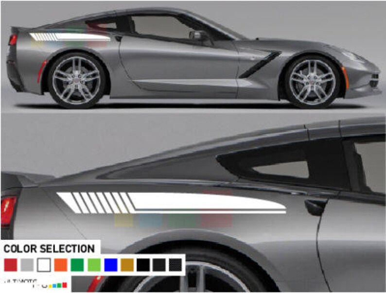 Sticker Decal stripe for Chevrolet CORVETTE Tune mirror rear bumper sport turbo
