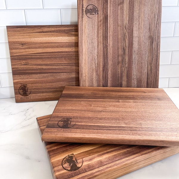 24 X 18 Walnut Edge Grain Cutting Board, Personalized Chopping board, Custom Engraved Large Cutting board, Butcher Block, New Home Gift