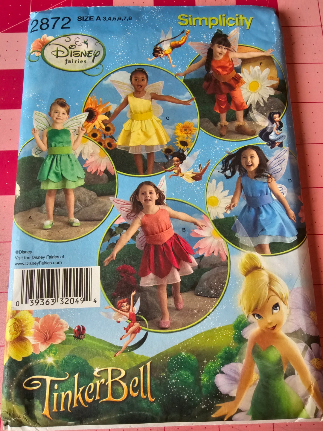 Simplicity Pattern 2872 Disney Fairies Fairy Costumes 5 Versions Girls ...