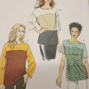 Vogue Very Easy Sewing Pattern V8877 Loose Fitting Pullover Tops Sizes XS S M UNCUT