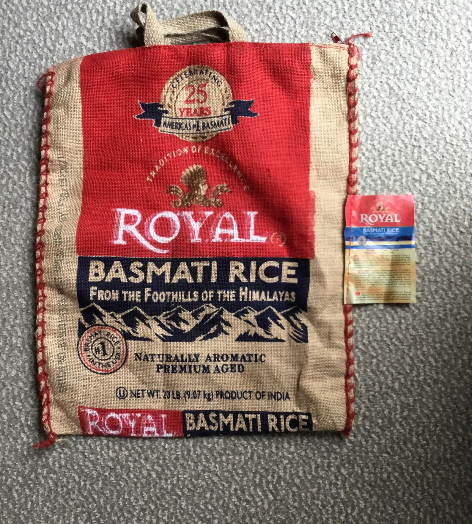 Vintage Royal Basmati rice bag with zipper Etsy