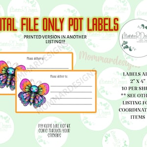DIGITAL Pdt Labels, BUTTERFLY Please deliver to labels, mailing labels, Address labels, Happy Mail Labels, self adhesive mailing labels