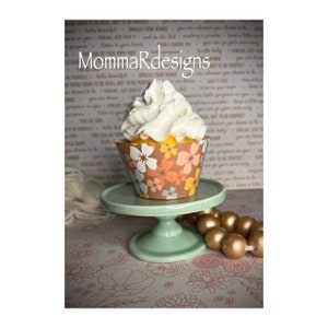 Printable cupcake wrappers,  FALL cupcake wraps,  AUTUMN cupcake wrapper