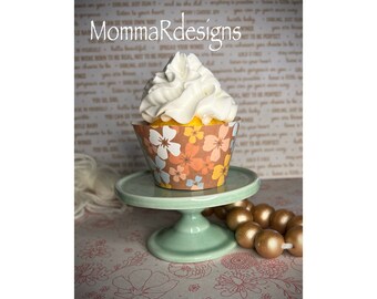 Printable cupcake wrappers,  FALL cupcake wraps,  AUTUMN cupcake wrapper