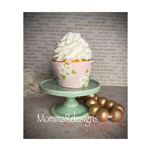 Cupcake wrappers,  Dogwood flower cupcake wraps,  BIRTHDAY cupcake wrapper