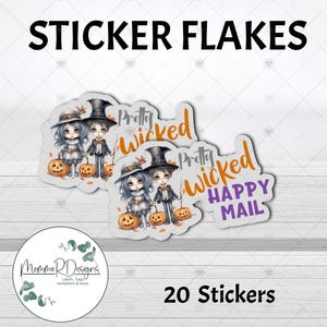 PRETTY WICKED Happy Mail sticker flakes,  card stickers,  Happy mail Happy Mail flakes for planner, snail mail, pen pal swap