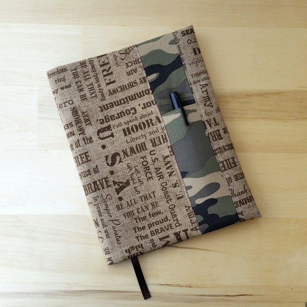 US Military with Camo Print~ Composition Notebook Cover