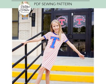 Raider Ring Tee - Jugend Sanduhr Figur | Shirt Kleid | PDF-Schnittmuster in Jugendgrößen 2 - 14
