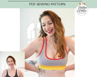 Bralette de style roller derby | Patron de couture PDF, tailles adultes XXS à plus 5X