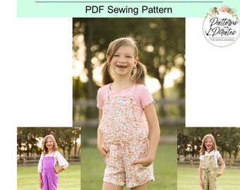 Salopette Breezy - Jeunes | Patron de couture PDF, tailles jeunes : 3 m - 14 ans