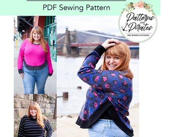 Friendly City Sweater | PDF Sewing Pattern, Adult Sizes XXS - Plus 5X