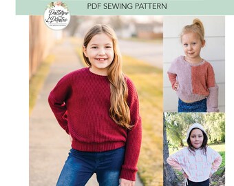 Sunnyside Sweater - Youth | PDF Sewing Pattern, Youth Sizes 3M - 14