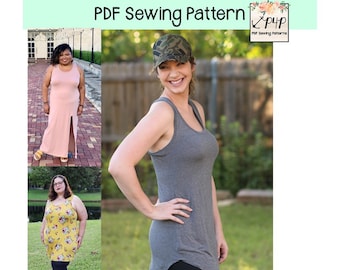 Essential Tank | PDF Sewing Pattern, Adult Sizes XXS - Plus 5X