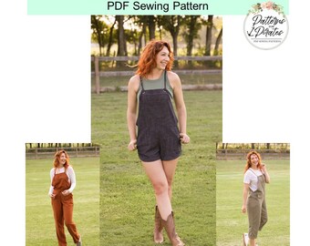Breezy Overalls | PDF Sewing Pattern, Adult Sizes XXS - Plus 5X