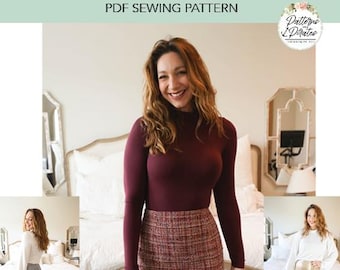 Jupe crayon Sophia | Patron de couture PDF, tailles adultes XXS à plus 5X