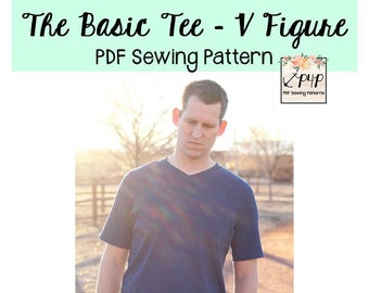 The Basic Tee - V Figure | PDF Sewing Pattern, Adult Sizes XXS - 3XL