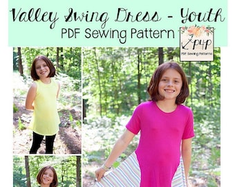 Valley Swing Dress - Youth | PDF Sewing Pattern, Youth Sizes 3M - 14