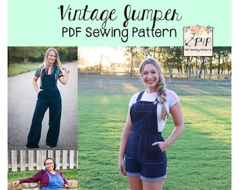 Vintage Jumper | PDF Sewing Pattern, Adult Sizes XXS - Plus 5X