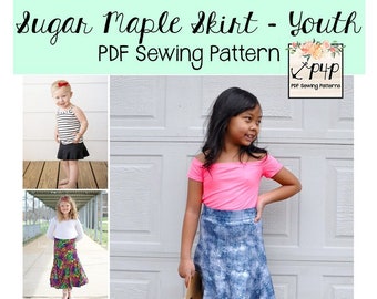 Sugar Maple Skirt - Youth | PDF Sewing Pattern, Youth Sizes 3M - 14