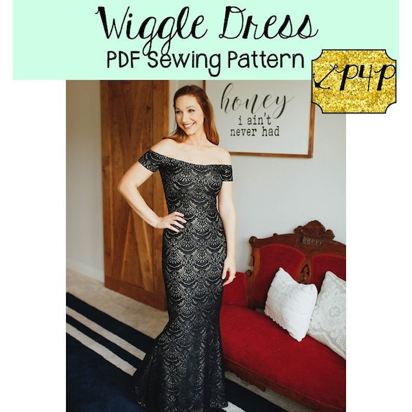 Wiggle Dress | PDF Sewing Pattern, Adult Sizes XXS - Plus 3X