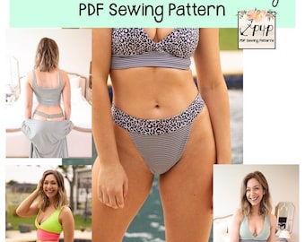 Vixen Bikini & Thong | PDF Sewing Pattern, Adult Sizes XXS - Plus 5X