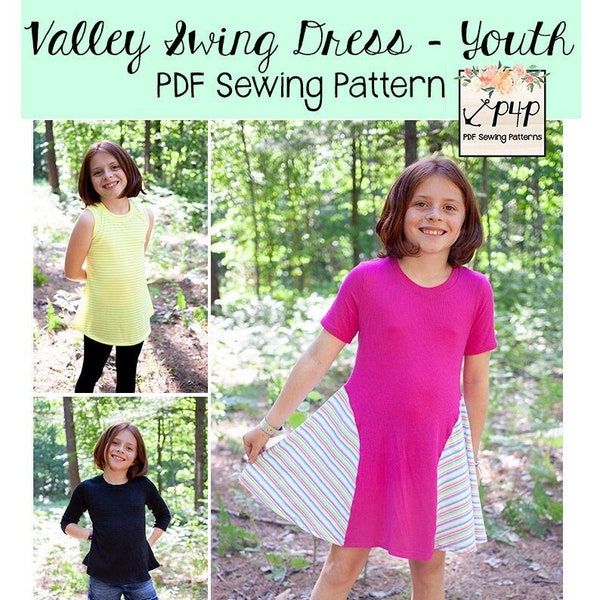 Valley Swing Dress - Youth | PDF Sewing Pattern, Youth Sizes 3M - 14