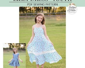 Robe Lizzy - Jeunes - Patron de couture PDF par Patterns for Pirates Taille 3 mois-14 jeunes