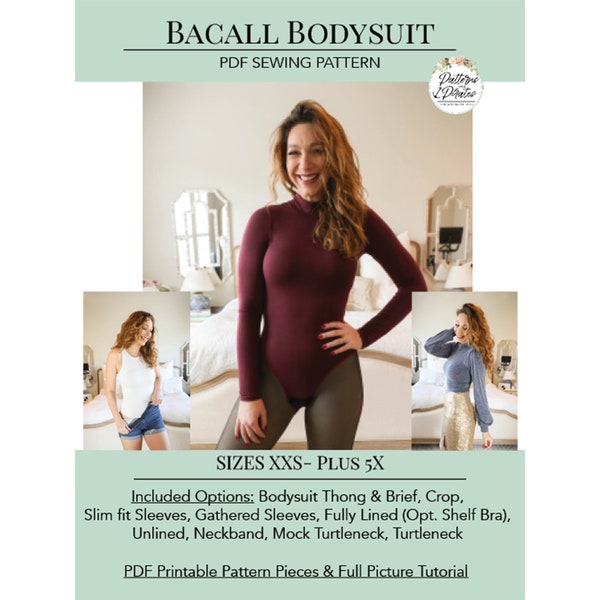 Bacall Bodysuit | PDF Sewing Pattern, Adult Sizes XXS - Plus 5X