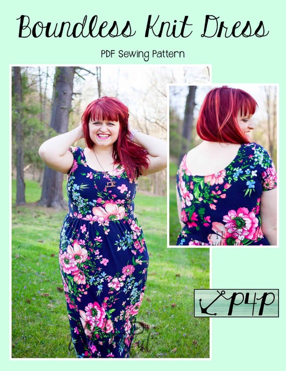 Boundless Knit Dress PDF Sewing Pattern, Adult Sizes XXS Plus 3X 