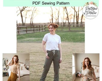Patrón de costura en PDF para pantalones deportivos Uptown