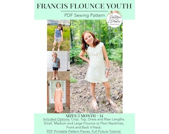 Volant Francis - Jeune | Patron de couture PDF, tailles jeunes 3M - 14