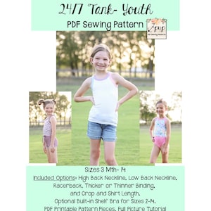 24 Stunden Tanktop - Jugend | PDF Schnittmuster, Jugendgrößen 3M - 45