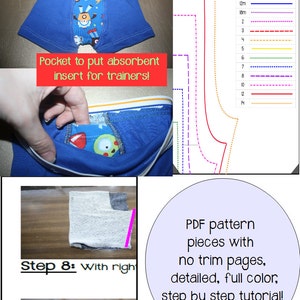 Pirates' Booty Boxer Brief Sewing PDF Pattern Sizes 12/18mth to 14 image 2