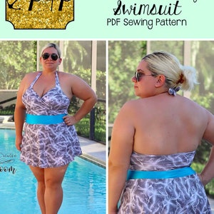 Take the Plunge Swimsuit | PDF Sewing Pattern, Adult Sizes XXS - Plus ...