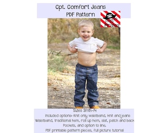 Cpt. Comfort Jeans | PDF Sewing Pattern, Youth Sizes 3M - 14