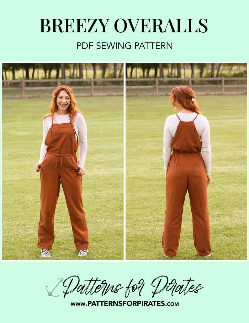 Pattern For Overalls Breezy Overalls | PDF Sewing Pattern, Adult Sizes XXS - Plus 5X - Etsy