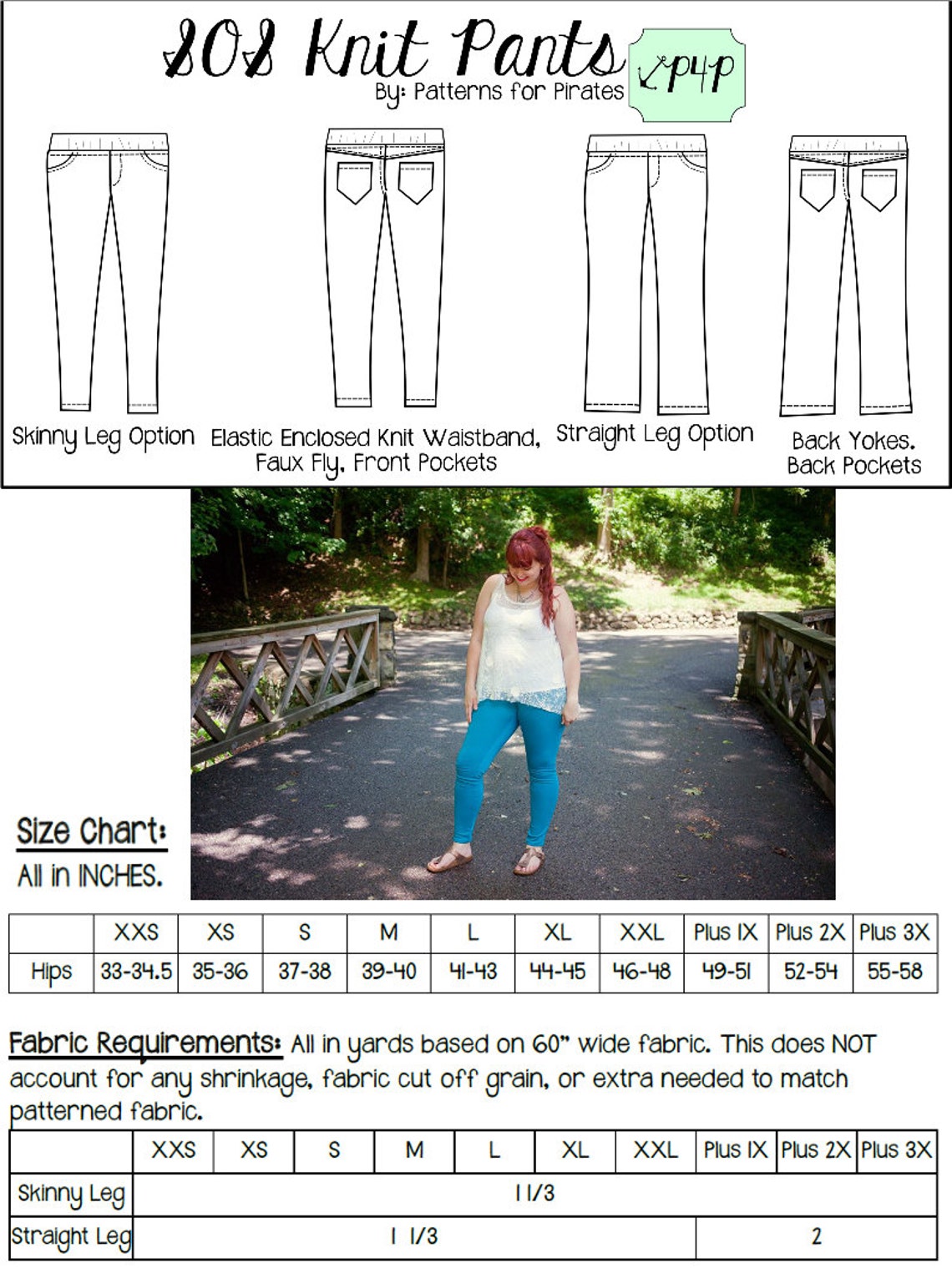 SOS Knit Pants PDF Sewing Patterns for Pirates Straight - Etsy Canada