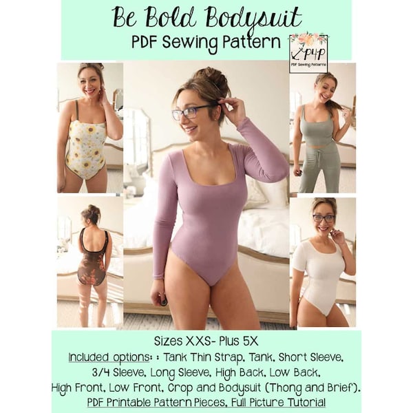 Be Bold Body / Patrón de costura PDF, Tallas de adulto XXS - Plus 5X