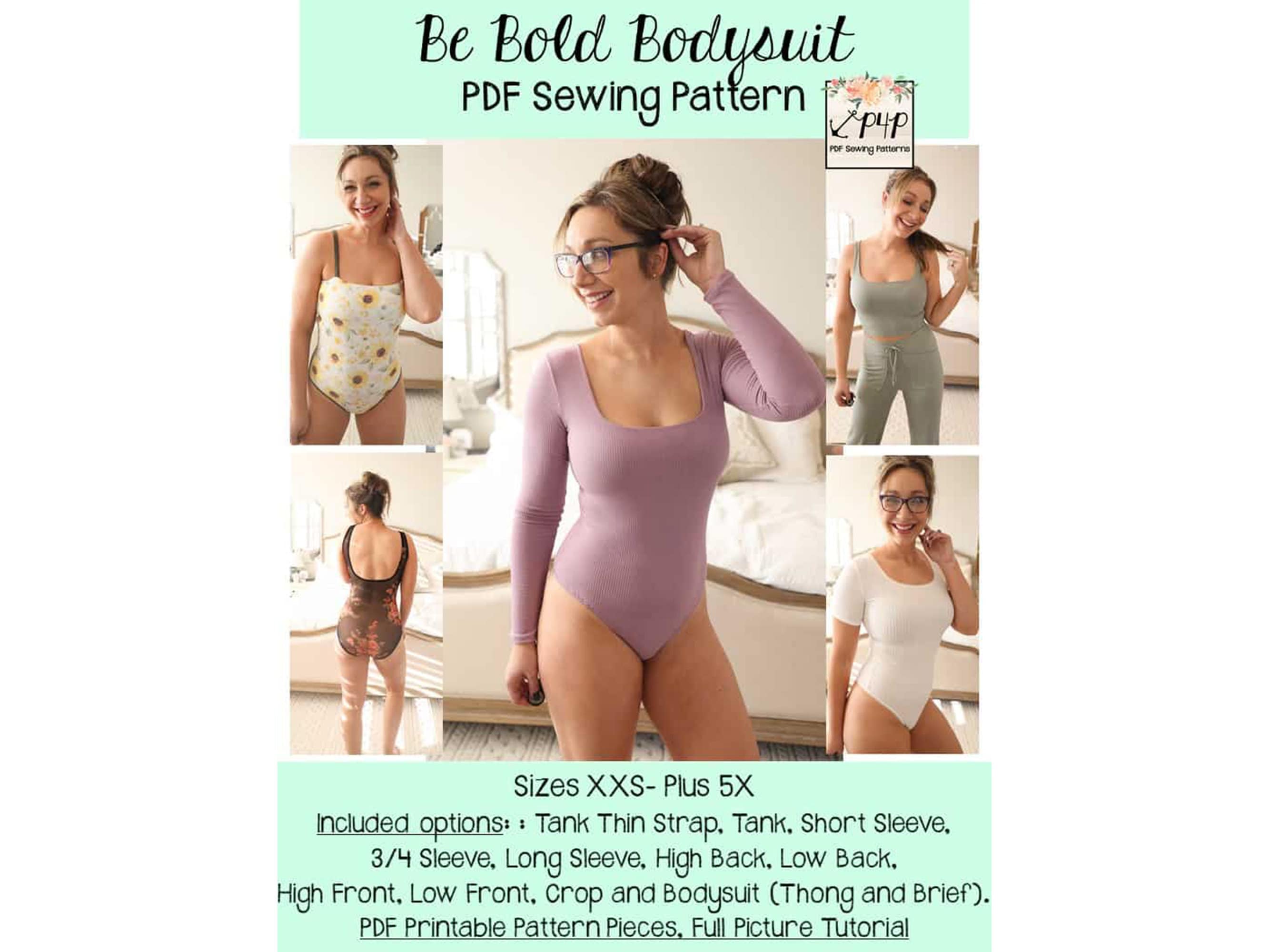 Be Bold Bodysuit | PDF Sewing Pattern, Adult Sizes XXS - Plus 5X