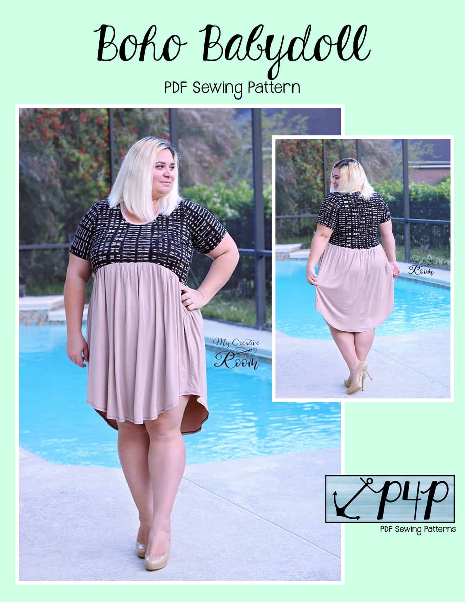 Boho Babydoll | PDF Sewing Pattern, Adult Sizes XXS