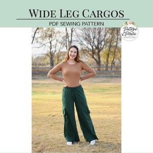 Patrón de costura PDF para pantalones deportivos de pierna ancha