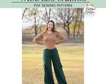 Wide Leg Cargos l PDF Sewing Pattern for a Sweatpants